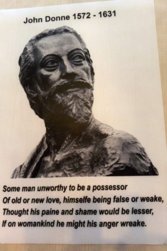 John Donne monument plaque