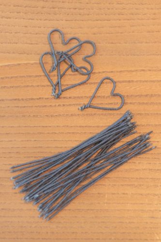 wrapped pipe cleaner hearts and sticks